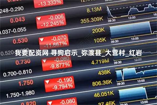 我要配资网 寻狗启示_弥渡县_大营村_红岩